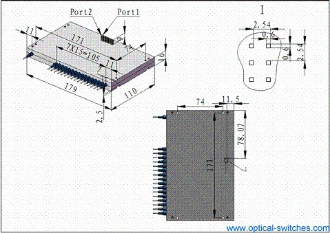 1��16 Optical Switch Module Size