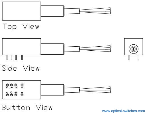 Mini single-ended Optical Switch Dimension
